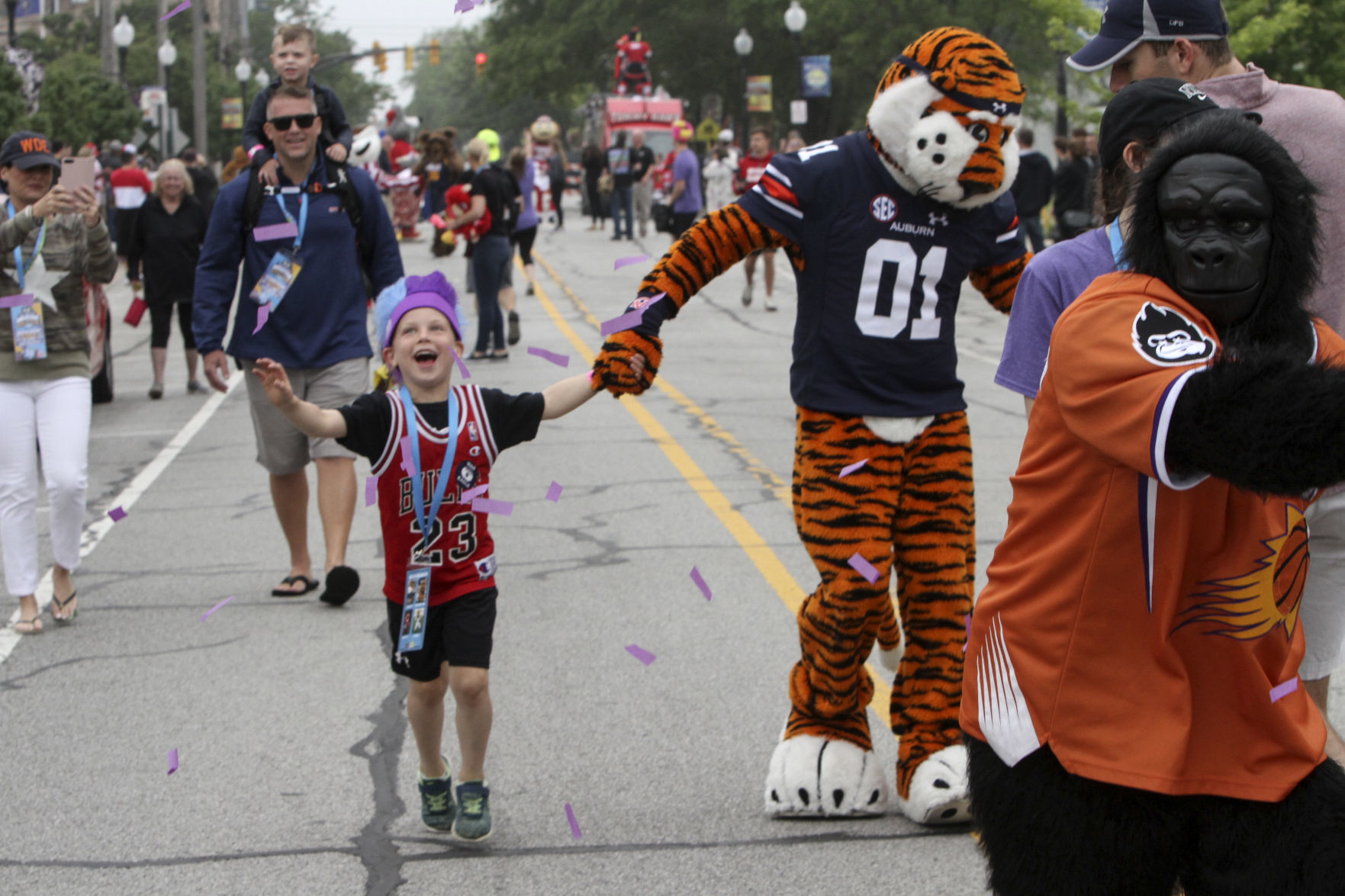 Mascot Hall of Fame parade and induction ceremony